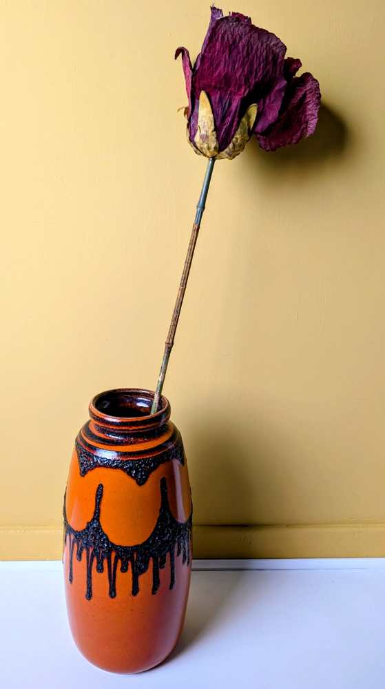 Very large Midcentury West German 1970s fat lava floor vase 284-47 - Image 5