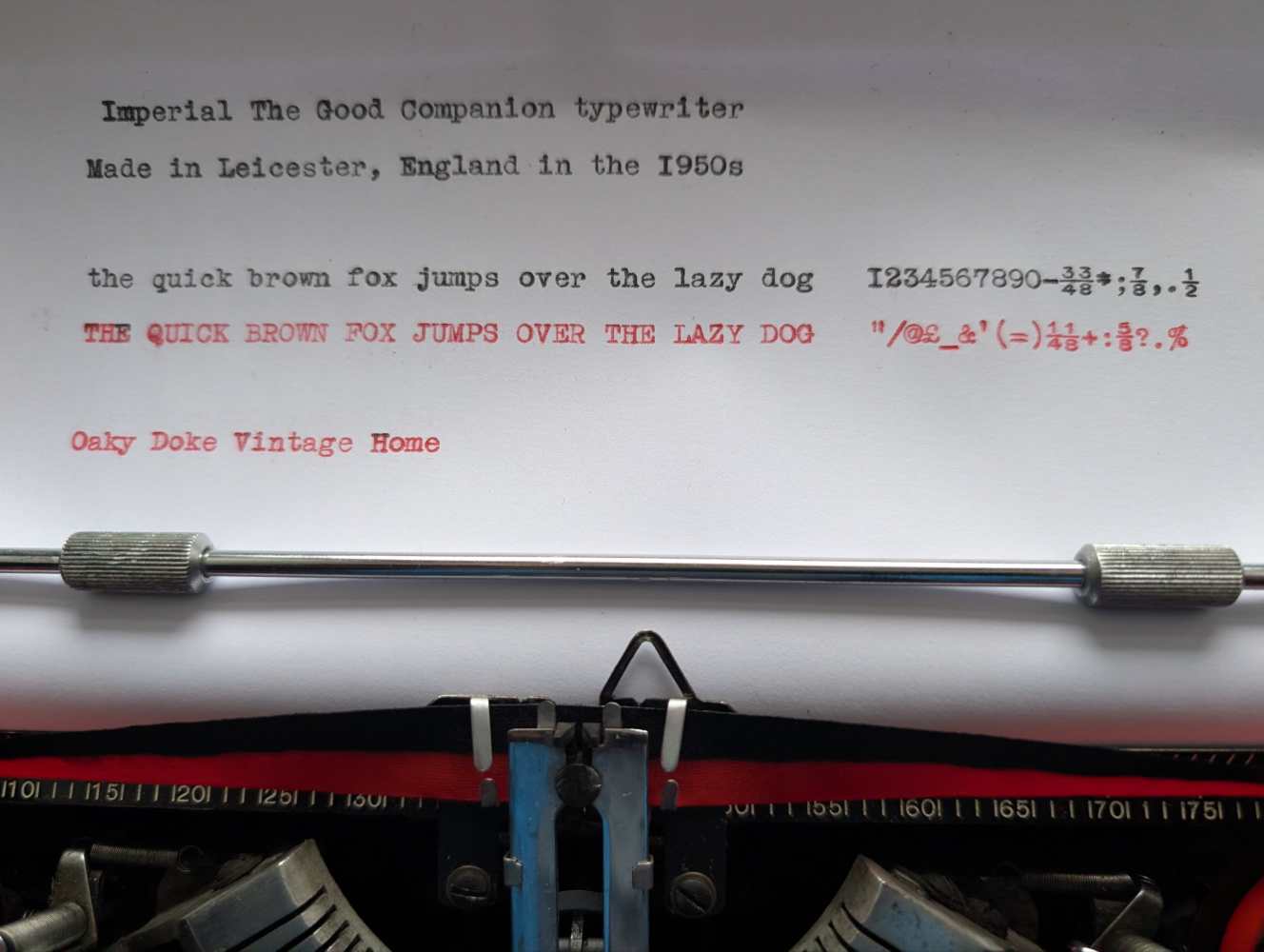 Imperial 'The Good Companion' Typewriter, made in England in the 1940s, fully functional, with new ribbon and original hard case - Image 3