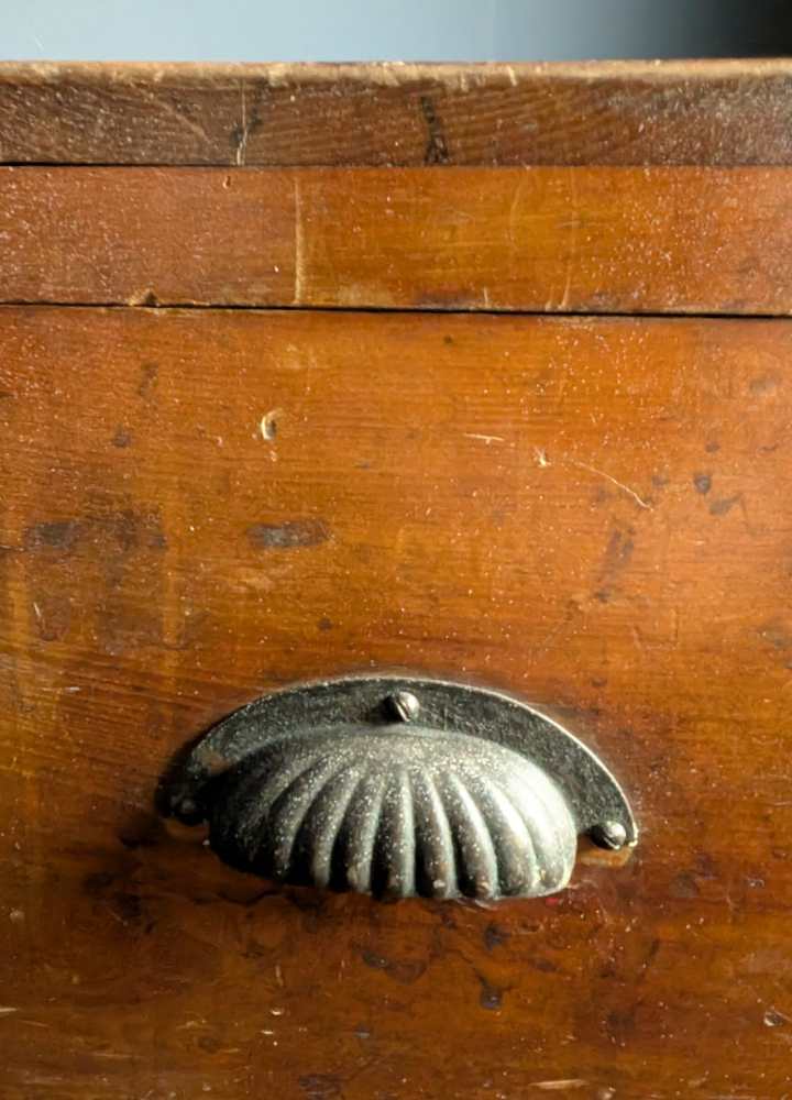 c. late 19th century stained pine storage box and coffee table - Image 9