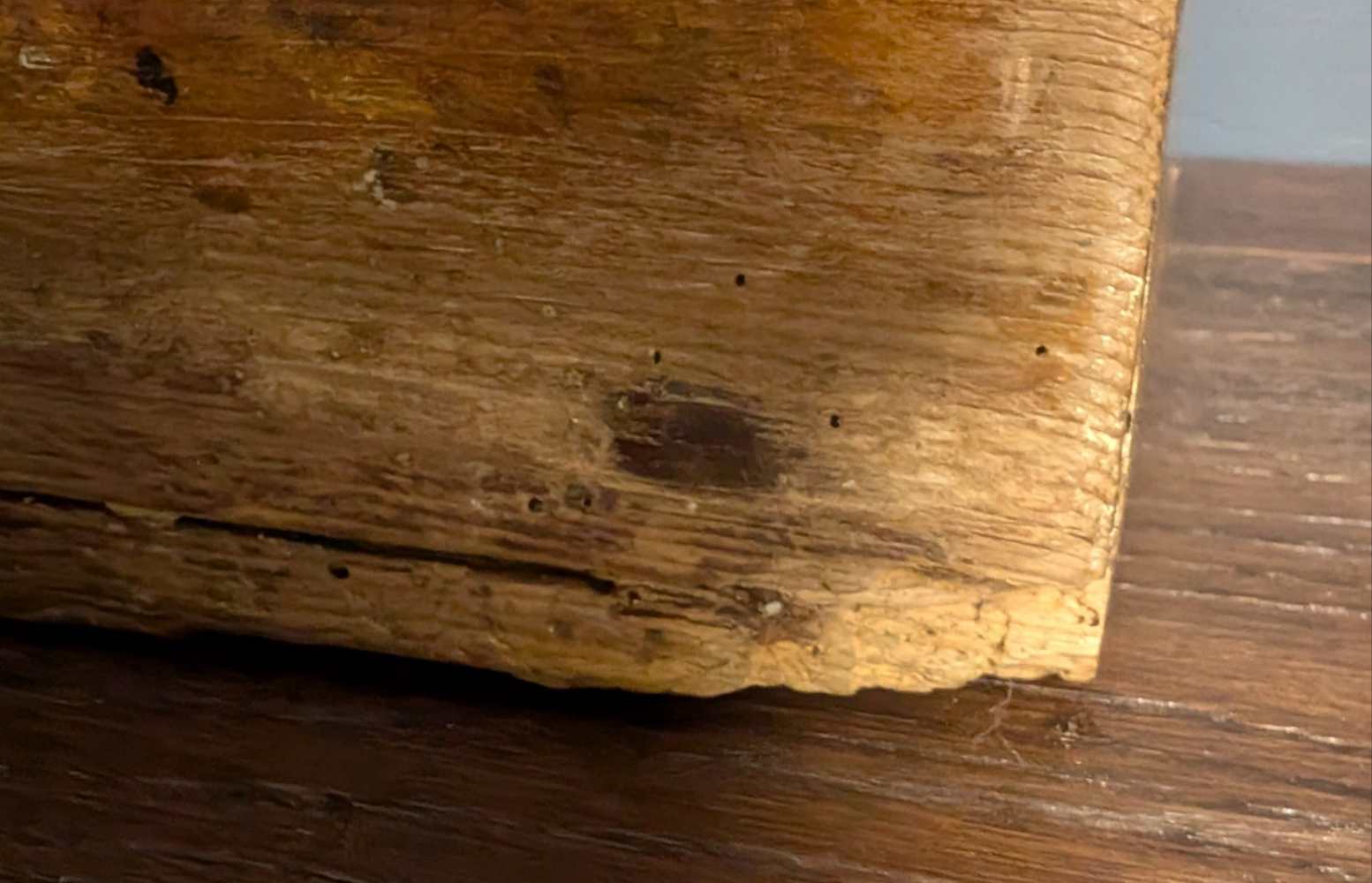 c. late 19th century stained pine storage box and coffee table - Image 4