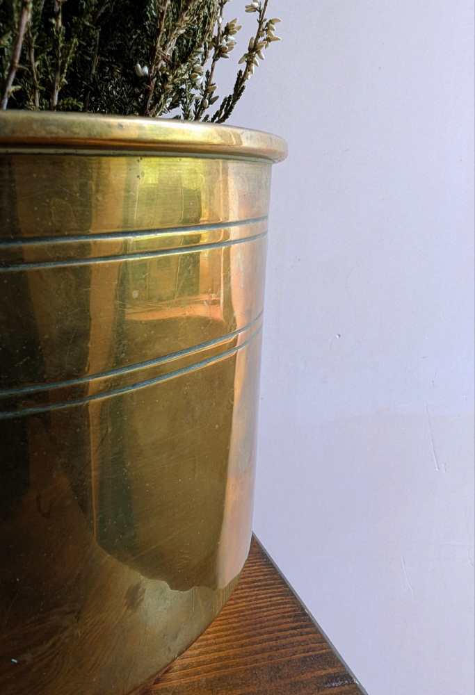 Early 1900s Nestor Birmingham brass plant pot - Image 7