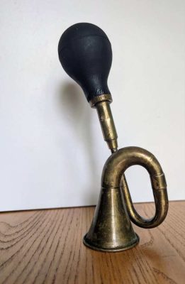 Small vintage brass classic car horn