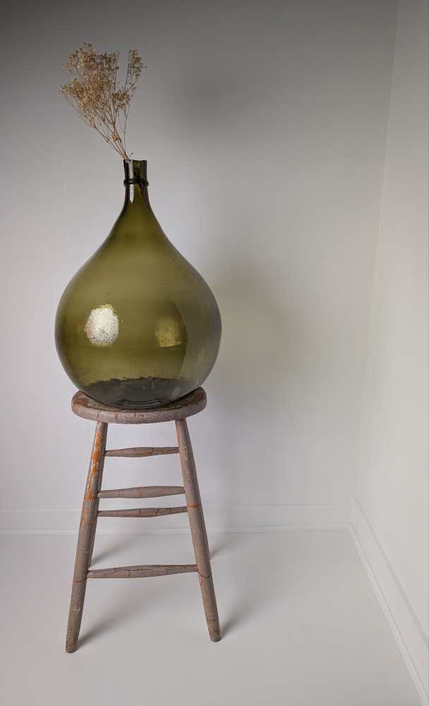 Giant green glass carboy demijohn - Image 5