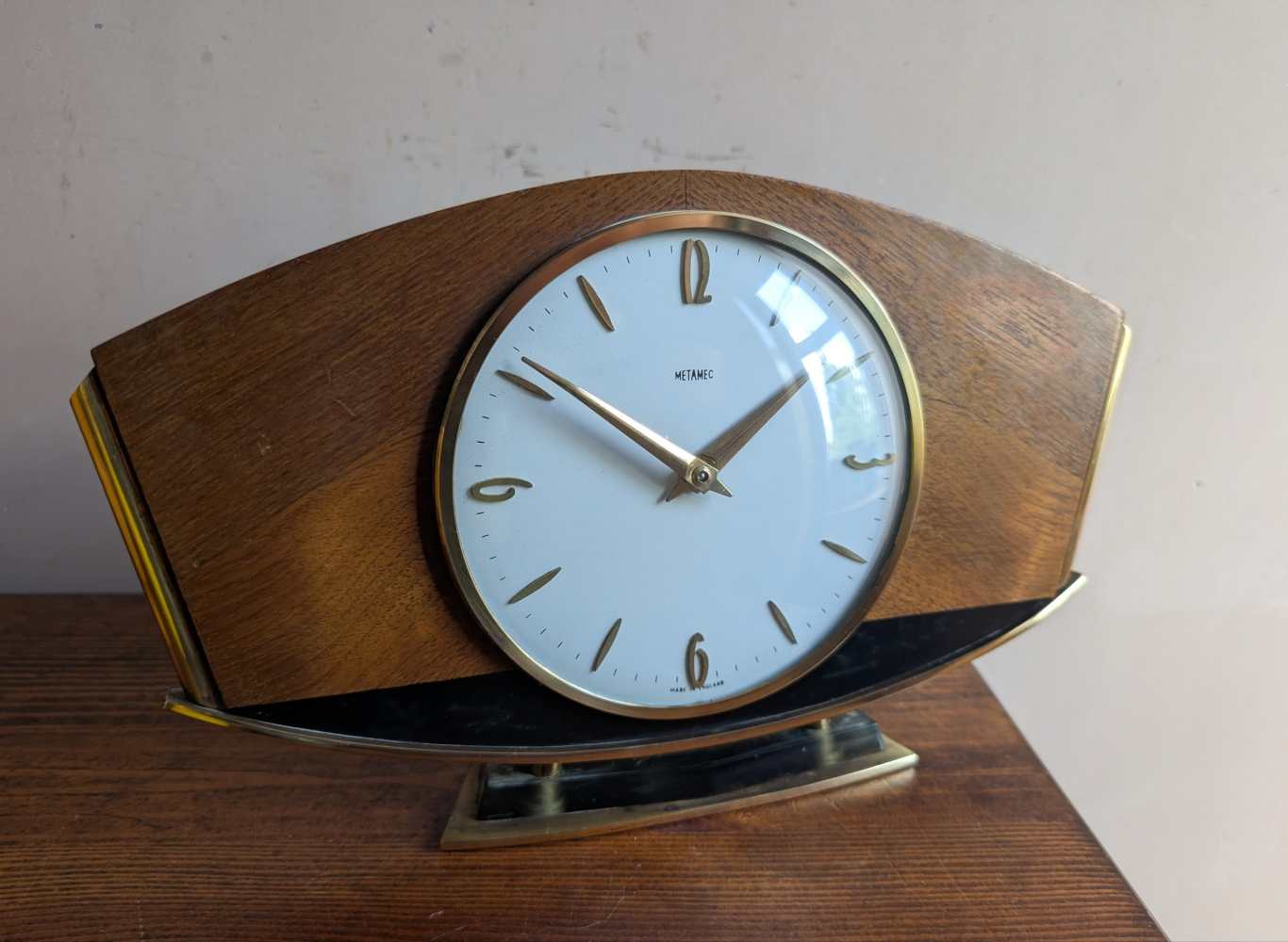 Midcentury Metamec Mantel clock with original movement - Image 8