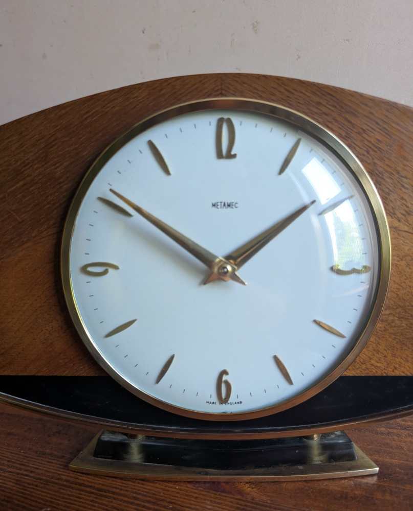 Midcentury Metamec Mantel clock with original movement - Image 11