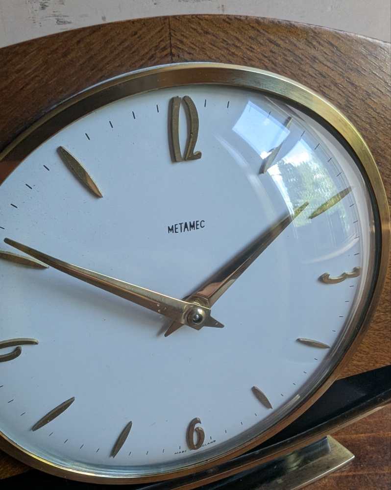 Midcentury Metamec Mantel clock with original movement - Image 4