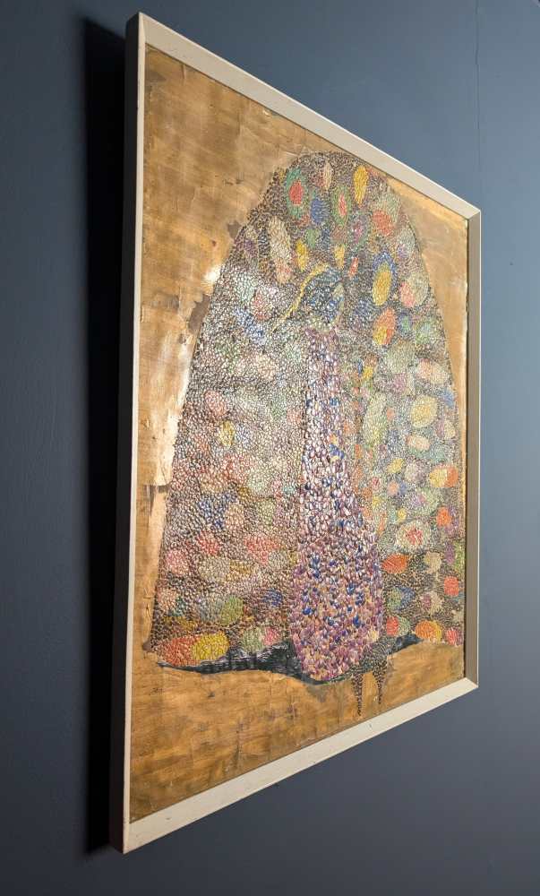 Large mosaic art Peacock, 1970 - Image 7