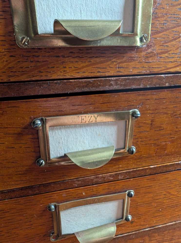 c.1930s Golden oak desktop drawers - Image 9