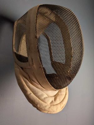 c.1920s épée fencing helmet by Leon Paul, London