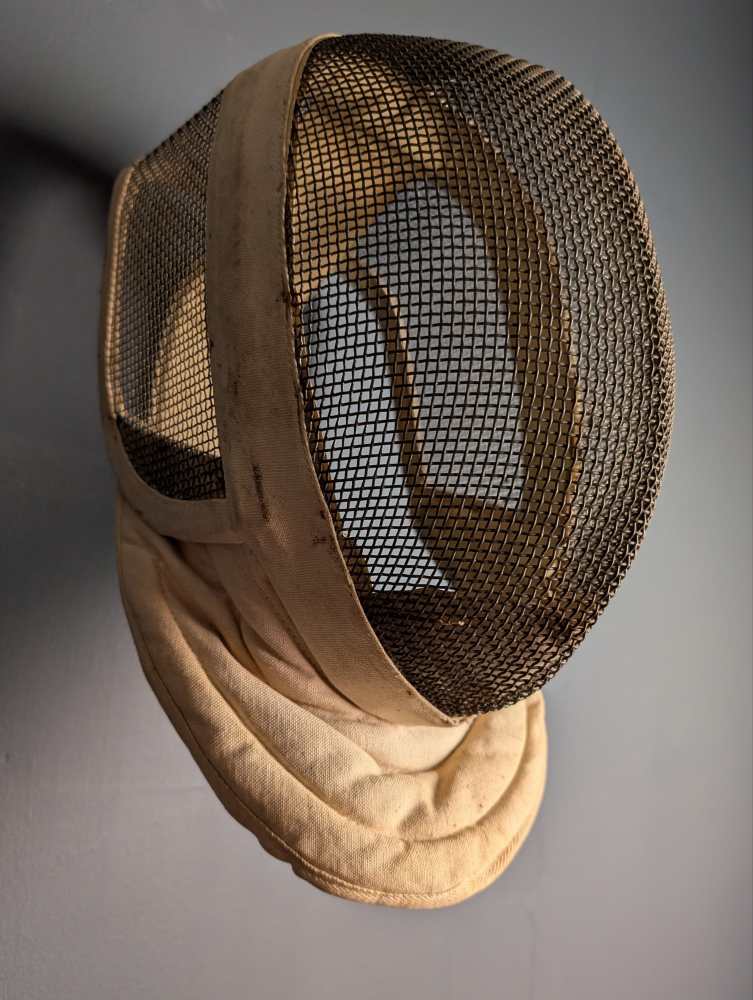 c.1920s épée fencing helmet by Leon Paul, London
