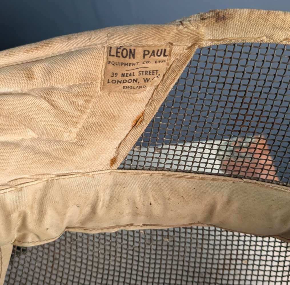 c.1920s épée fencing helmet by Leon Paul, London - Image 4
