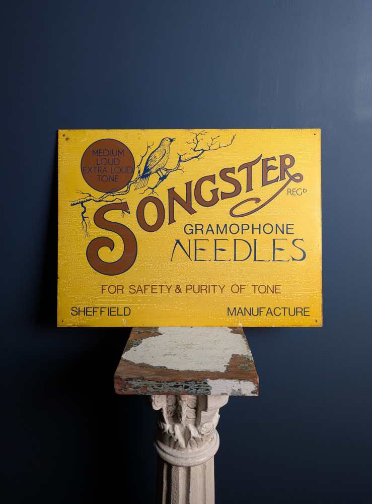 c.1930s enamel advertising sign for Songster gramophone needles - Image 5