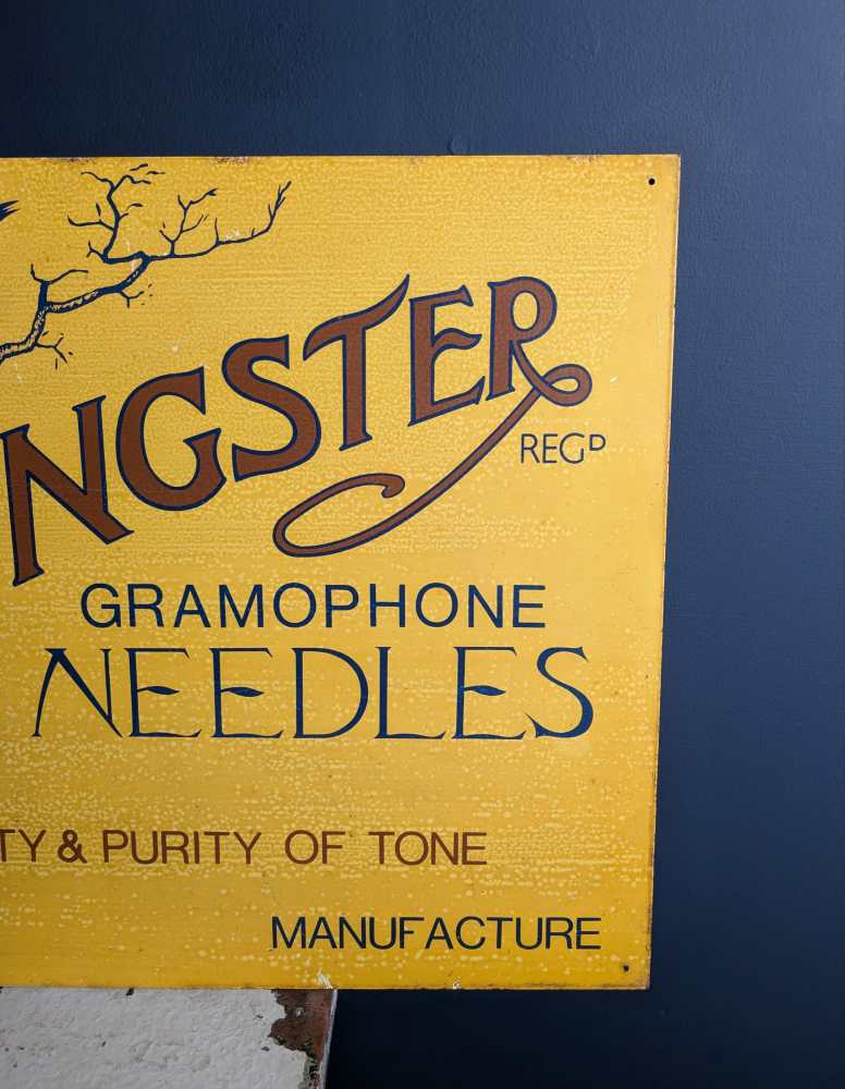 c.1930s enamel advertising sign for Songster gramophone needles - Image 3