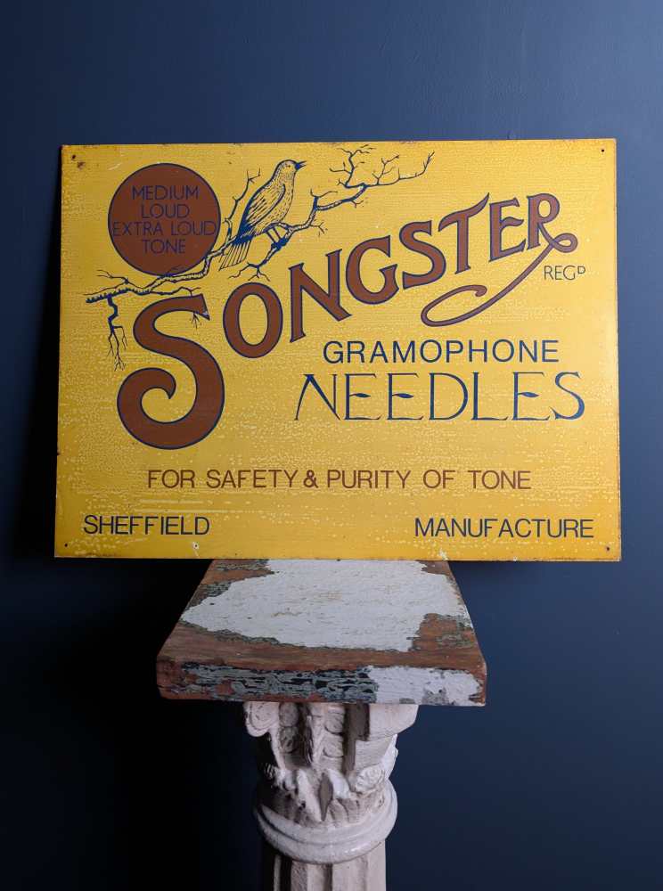 c.1930s enamel advertising sign for Songster gramophone needles - Image 8