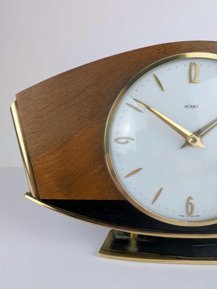 Midcentury Metamec Mantel clock with original movement - Image 3