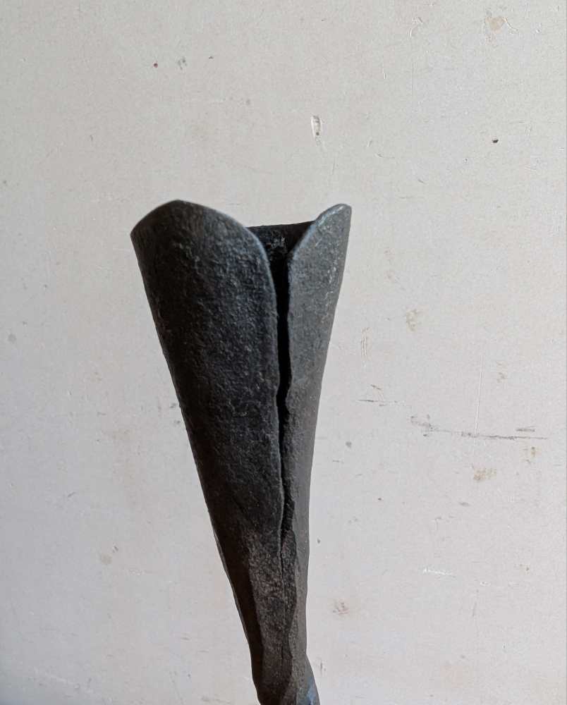 c.18th century Welsh rushlight candlestick holder - Image 3