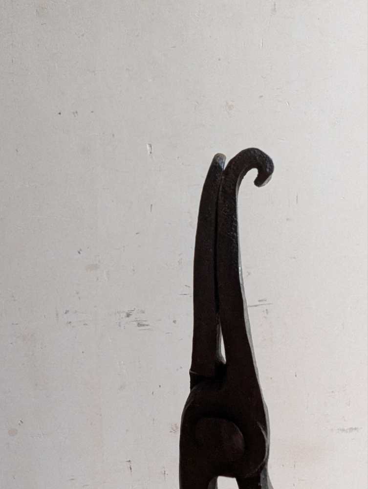 c.18th century Welsh rushlight candlestick holder - Image 8