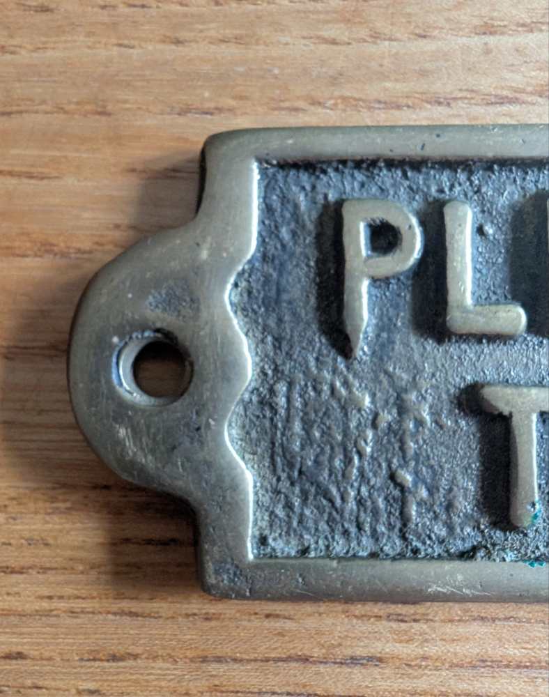 Please Mind The Step - brass sign with vintage screws - Image 4