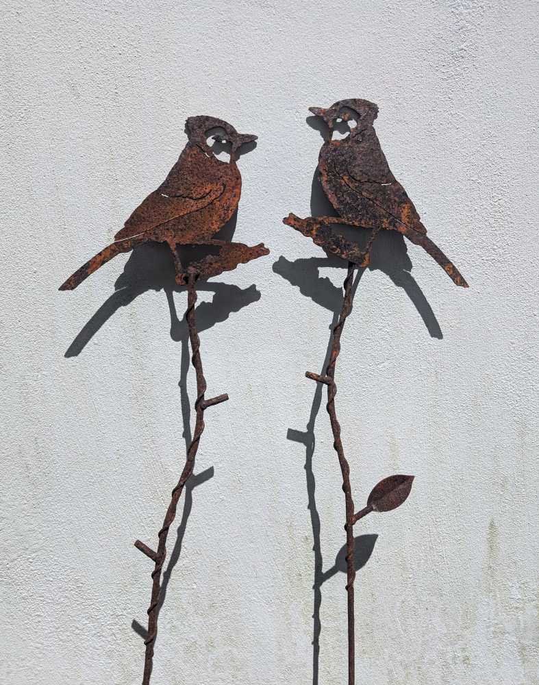 Pair of iron garden birds - Image 10