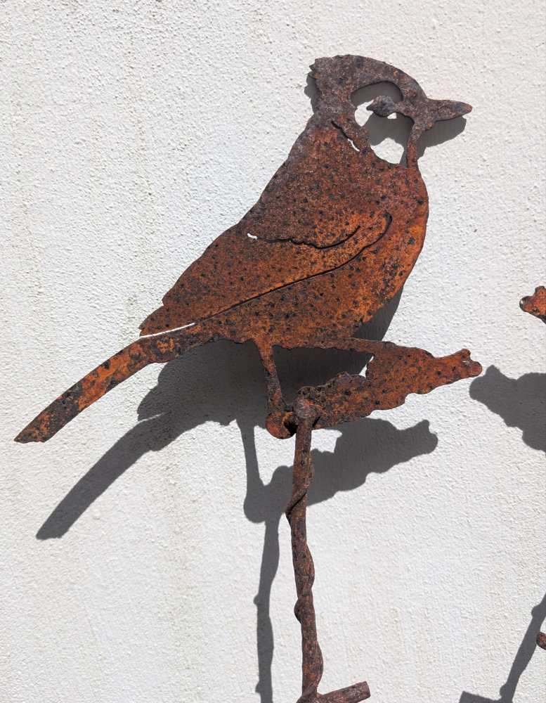 Pair of iron garden birds - Image 5