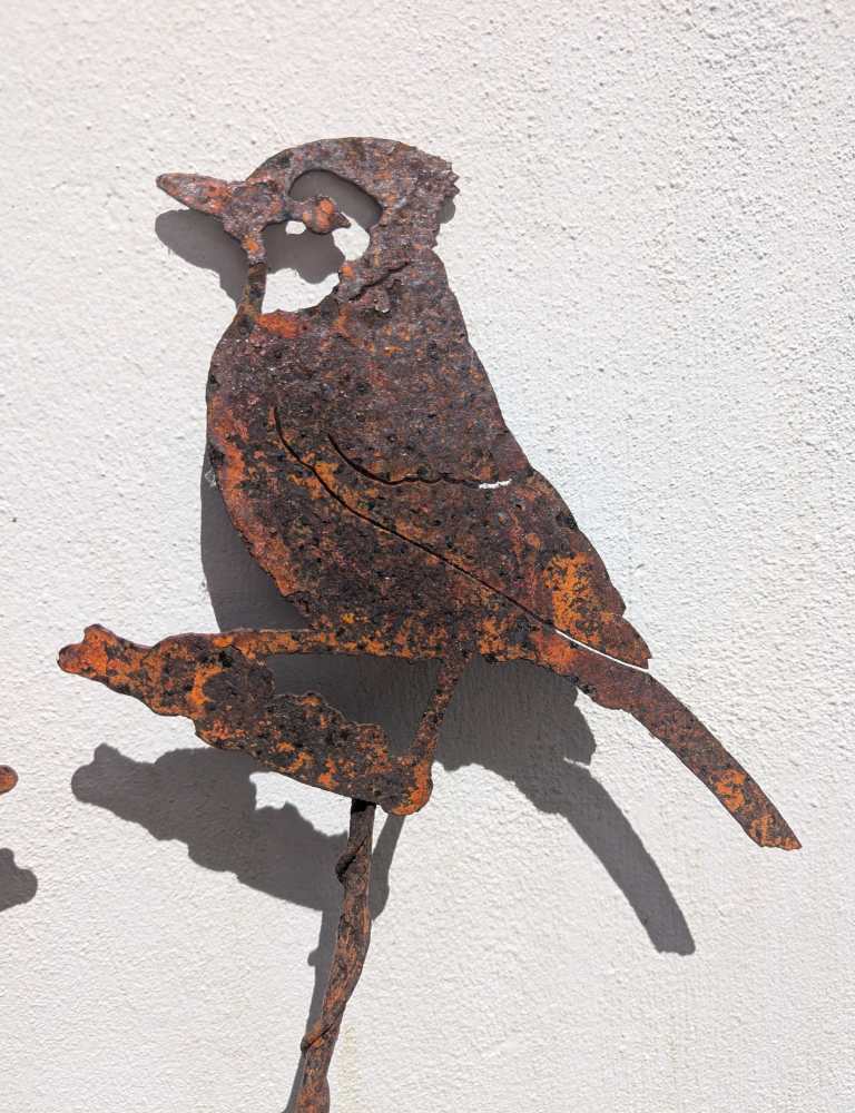 Pair of iron garden birds - Image 7