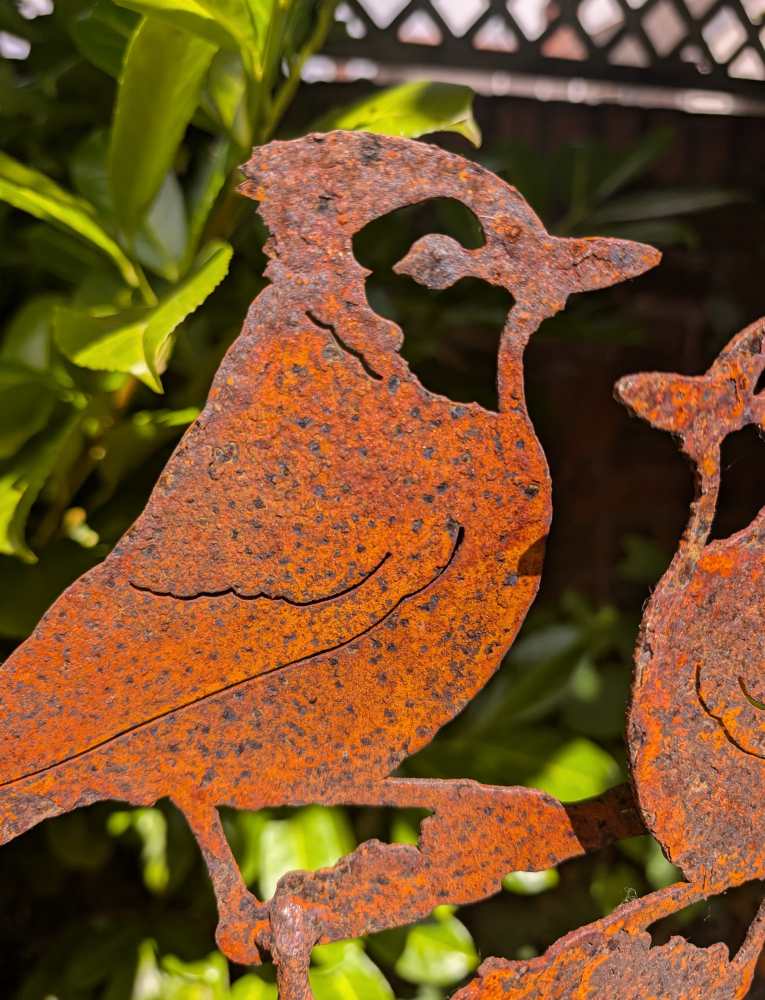 Pair of iron garden birds - Image 6