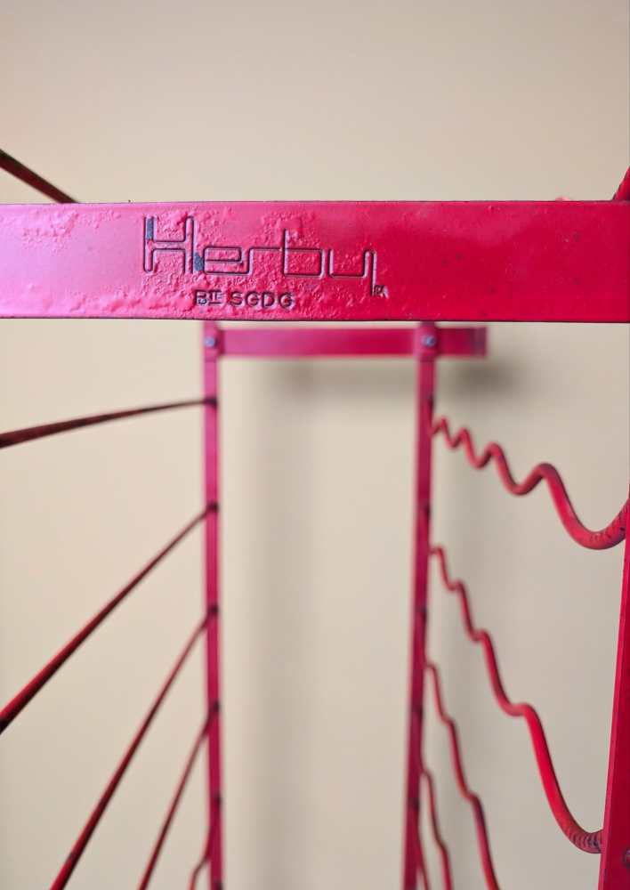 Red Herby for Habitat vintage wine rack - Image 3