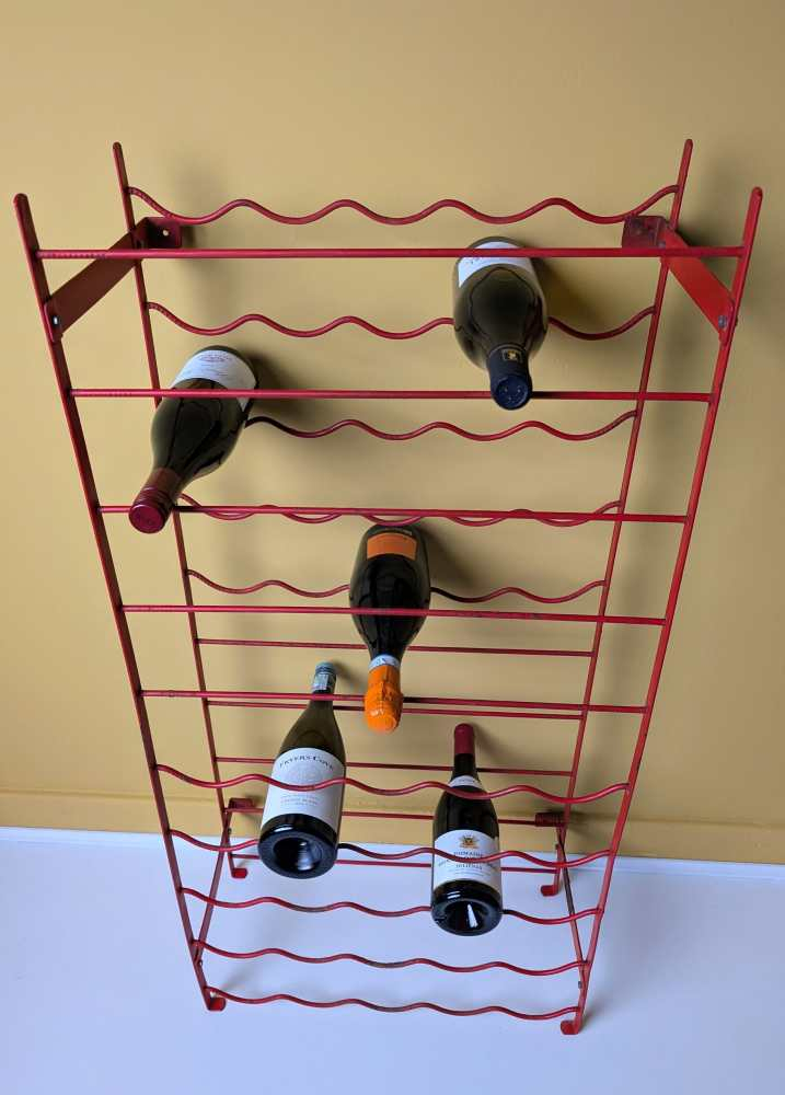 Red Herby for Habitat vintage wine rack