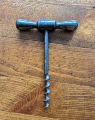 Antique T bar pull corkscrew