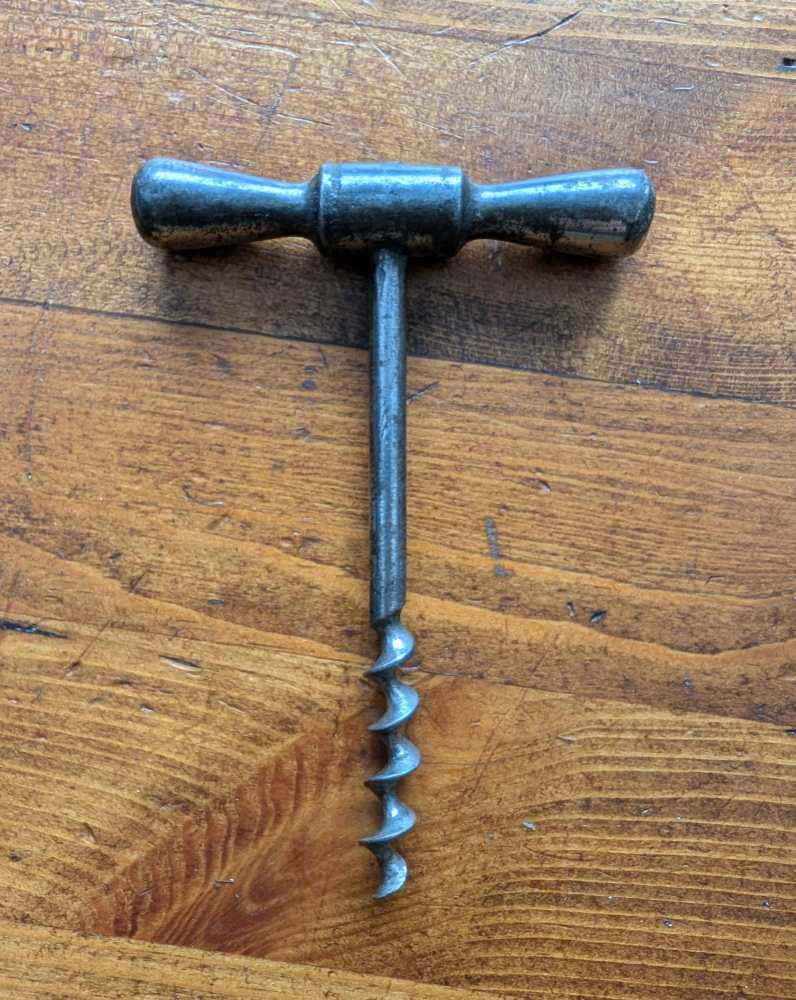 Antique T bar pull corkscrew