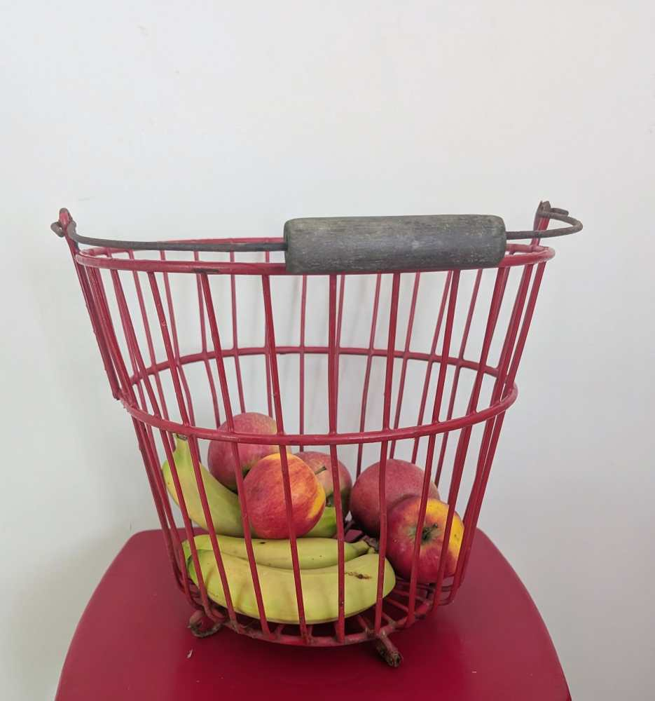 Vintage red potato pickers bucket - Image 2