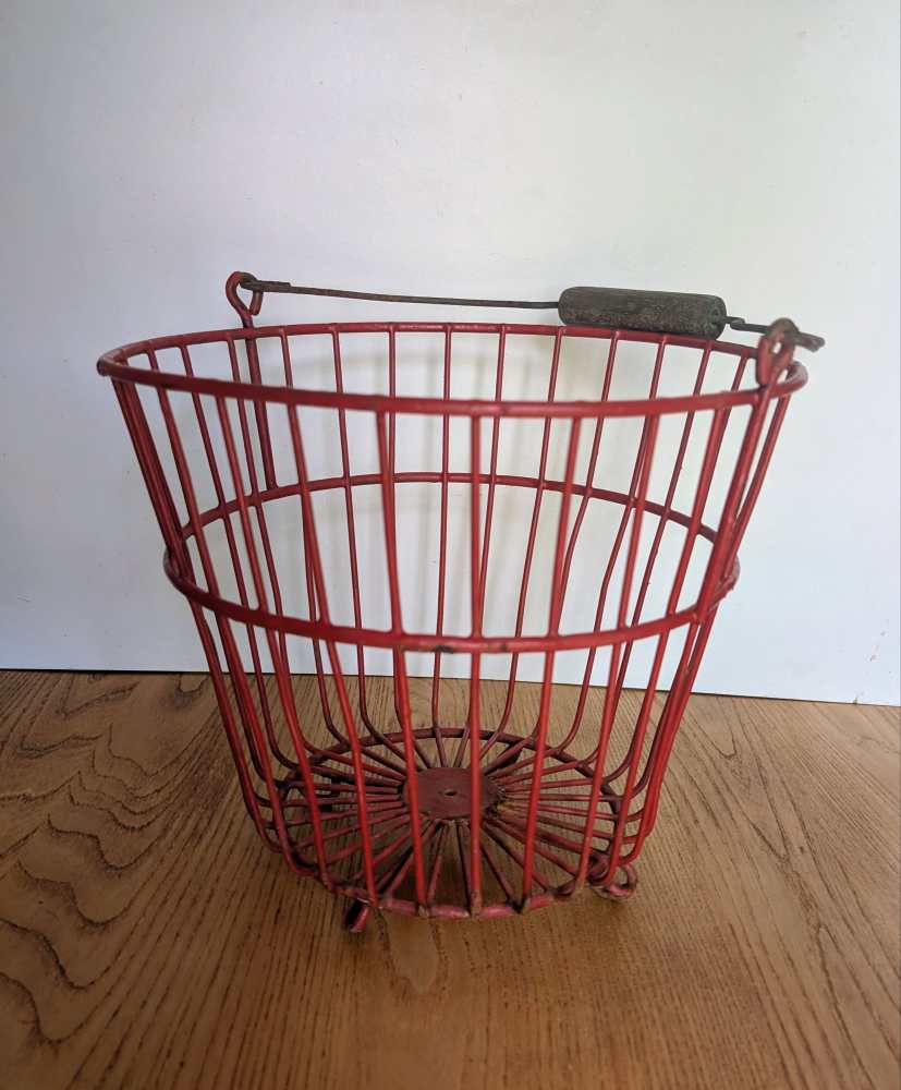 Vintage red potato pickers bucket - Image 12