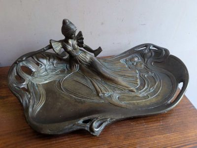 Art Nouveau cast brass dish by WMF