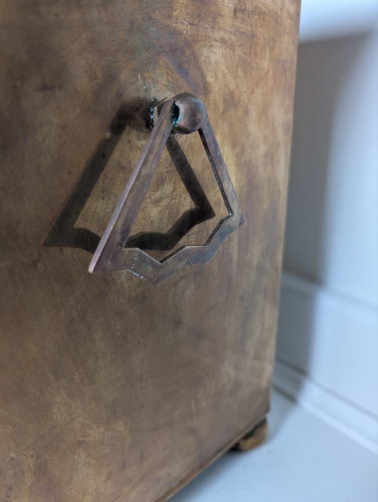 Art Deco copper fireside box - Image 8