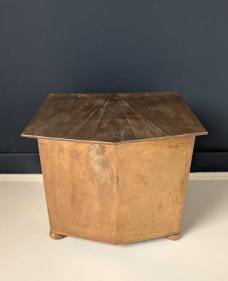 Art Deco copper fireside box