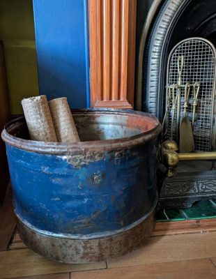 Large Indian tin bucket