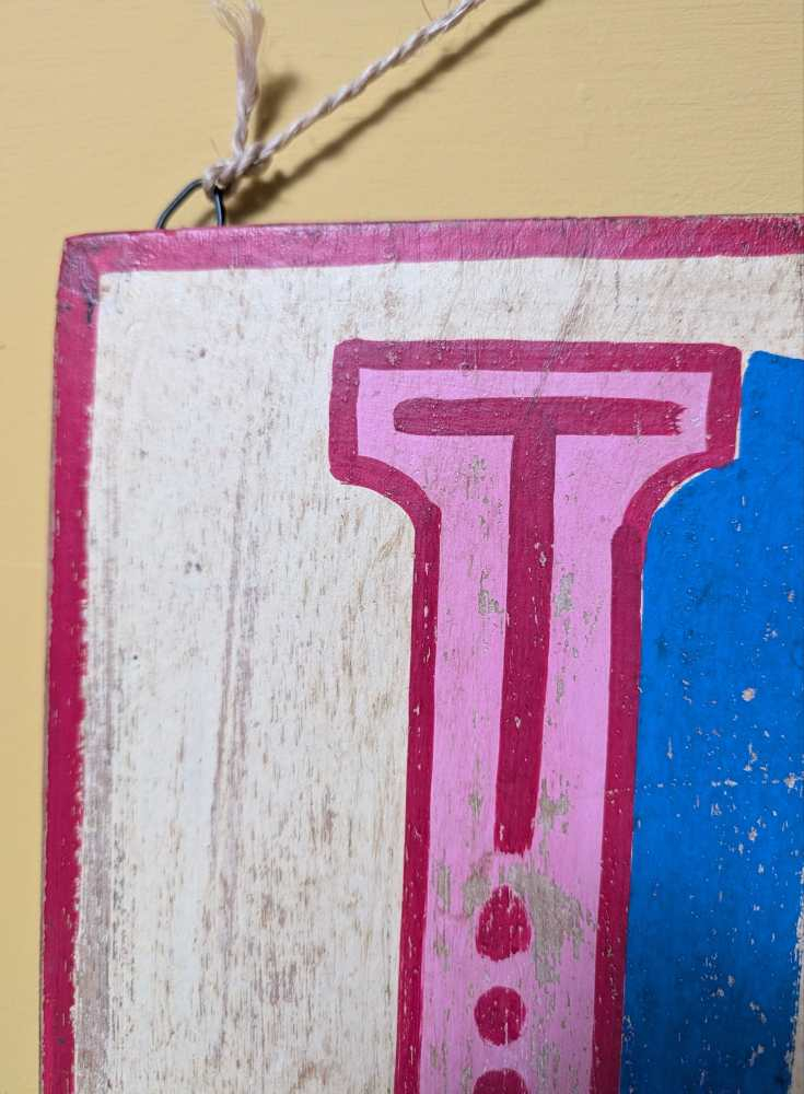 Large handpainted wooden LOVE sign - Image 4