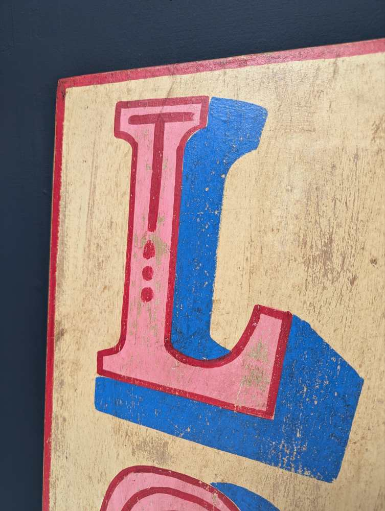 Large handpainted wooden LOVE sign - Image 9