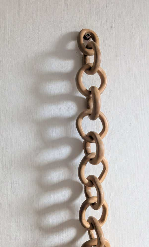 Hand carved Welsh Lovespoon with long chain - Image 5