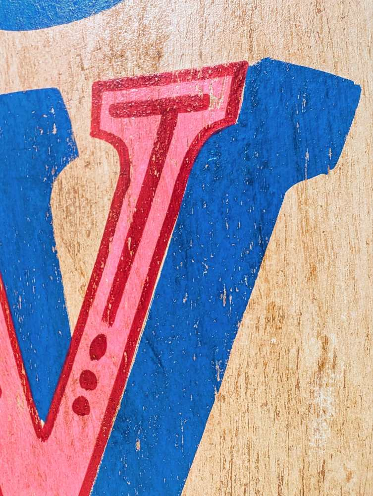 Large handpainted wooden LOVE sign - Image 13