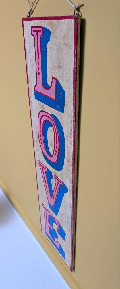 Large handpainted wooden LOVE sign - Image 6