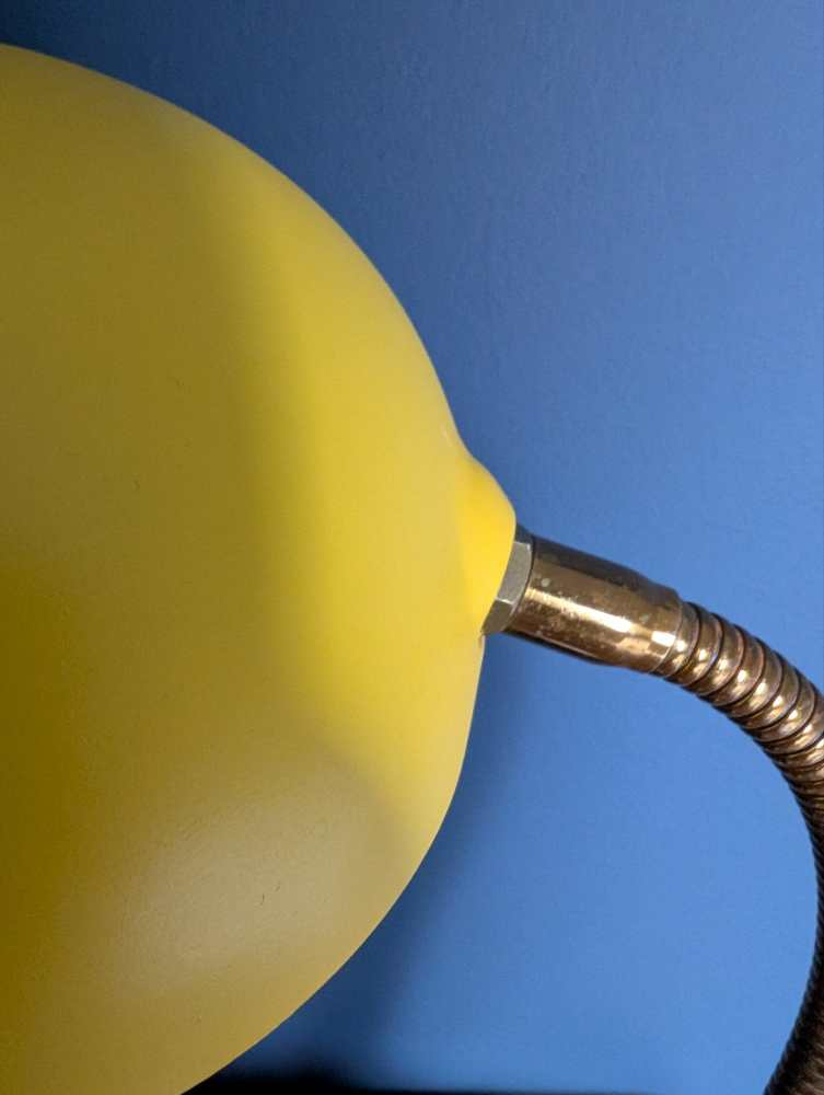 Midcentury yellow and black gooseneck lamp - Image 11