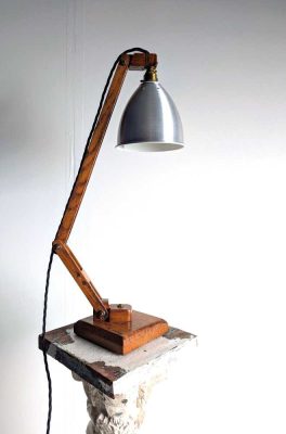 Golden Oak c.1950s angle lamp
