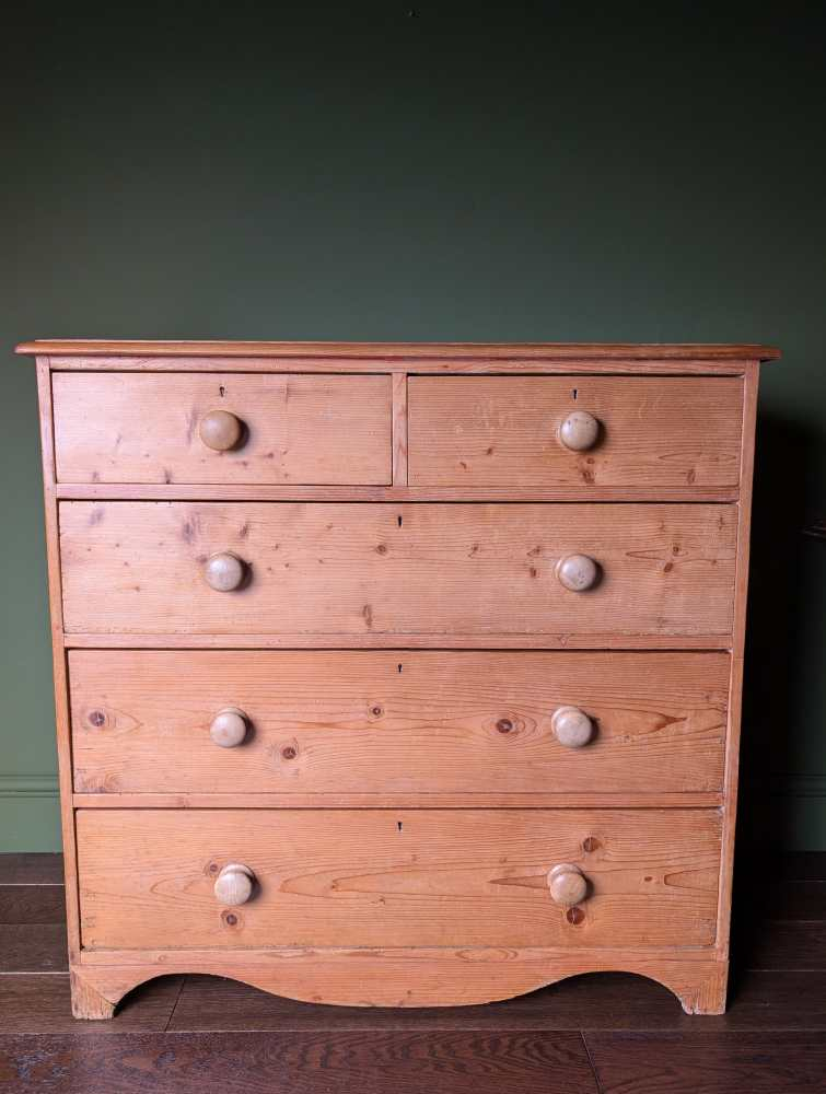 Victorian Pine large chest of two over three drawers - Image 21