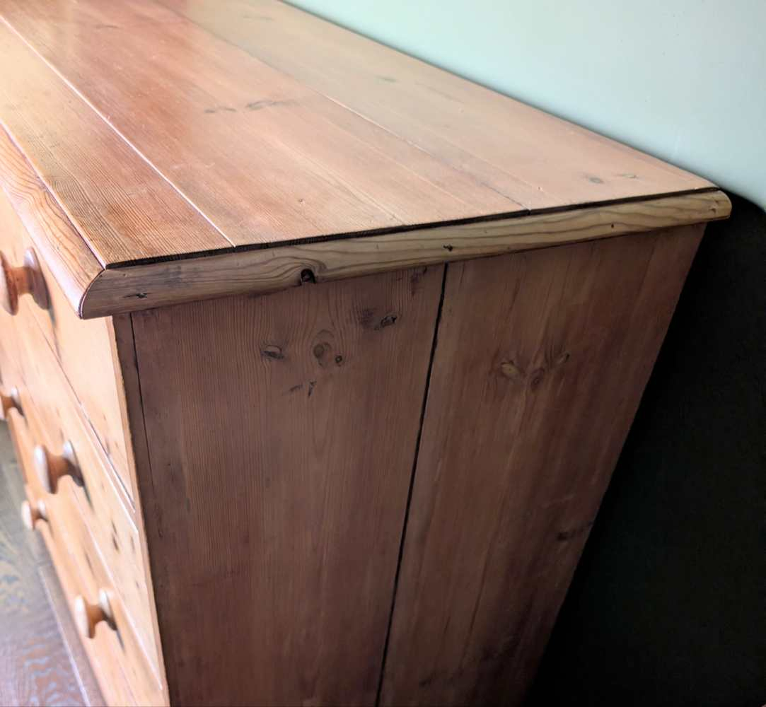 Victorian Pine large chest of two over three drawers - Image 16