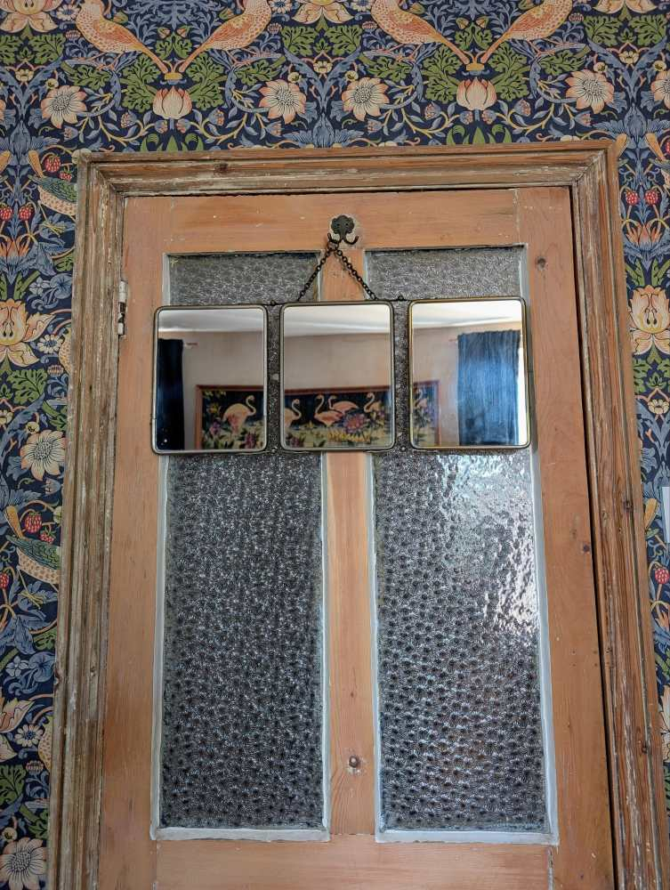 Victorian traveling barber's mirror - Image 4