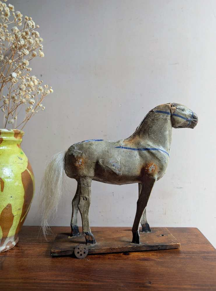 Antique play-worn toy horse