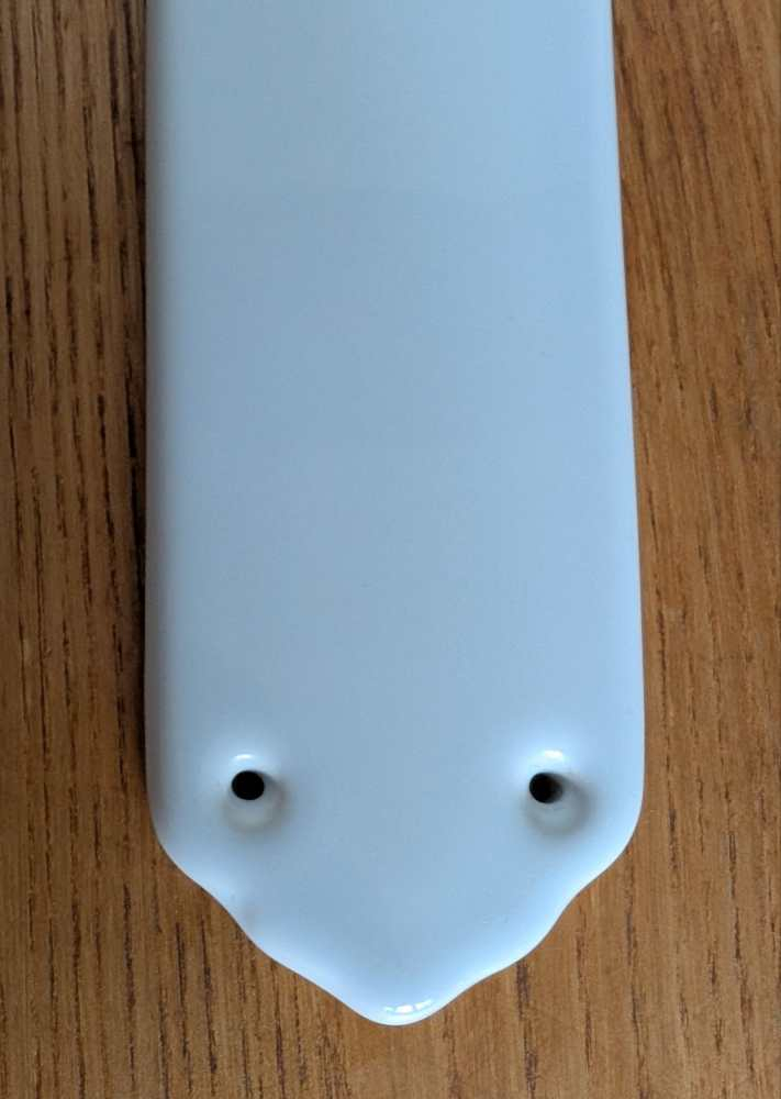 c.1950s original pair of white glazed ceramic internal door push plates - Image 5