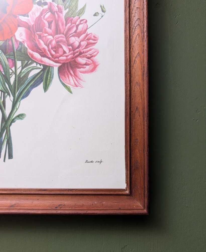 Pair of French floral prints of early 19th C. flower illustrations, after J.L. Prevost in matching wooden frames - Image 9