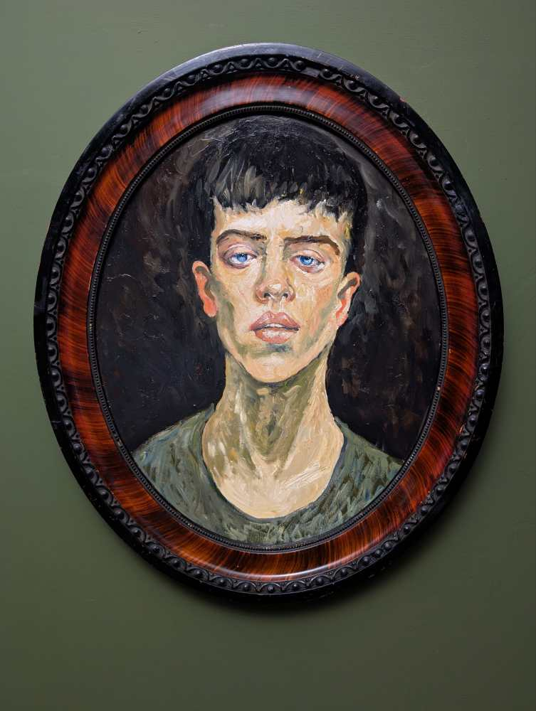 Oil on board portrait of a young man - Image 9